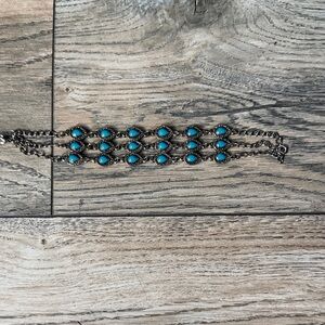 Turquoise and Silver Women's Bracelet
